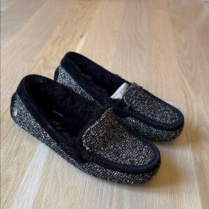 UGG Black and Gray Women’s Slip-On Loafers